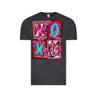 Vintage Black xoxo with roses and candies olivia Vintage Tee - OliviaCreatesArt