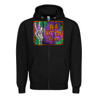 Black bad witch vibes Zipper Hoodie - Jasminsmagicworld