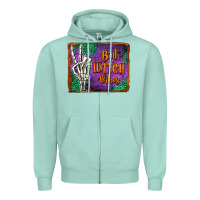 Seafoam bad witch vibes Zipper Hoodie - Jasminsmagicworld