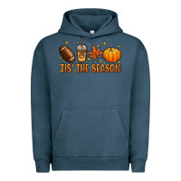 Pigment Midnight Navy Tis' the season Urban Hoodie - NancyCooperArtShop