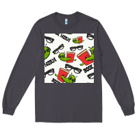 Smoke bookworm seamless pattern Long Sleeve Tee - BundleAndBundleShop