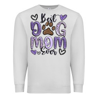 Dove Grey best dog mom ever Premium Sweatshirt - MaliasSmallBusiness