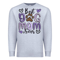 Heather Grey best dog mom ever Premium Sweatshirt - MaliasSmallBusiness