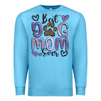 Ocean Blue best dog mom ever Premium Sweatshirt - MaliasSmallBusiness