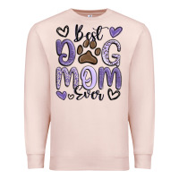 Pale Pink best dog mom ever Premium Sweatshirt - MaliasSmallBusiness