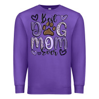Purple best dog mom ever Premium Sweatshirt - MaliasSmallBusiness