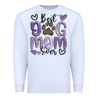 White best dog mom ever Premium Sweatshirt - MaliasSmallBusiness