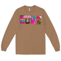 Toasted Coconut love with braunvieh cow Long Sleeve Tee - AdoDesignShop