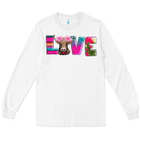 Love With Braunvieh Cow Long Sleeve Tee | Teevron