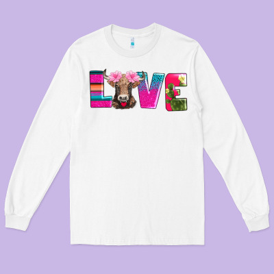 Love With Braunvieh Cow Long Sleeve Tee Designed By Adodesignshop