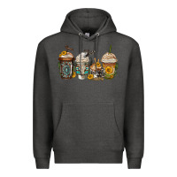Charcoal Heather bull skull western coffee cups Premium Hoodie - Jasminsmagicworld