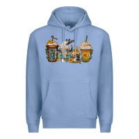 Colony Blue bull skull western coffee cups Premium Hoodie - Jasminsmagicworld