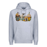 Heather Grey bull skull western coffee cups Premium Hoodie - Jasminsmagicworld