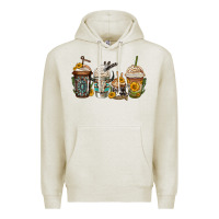Oatmeal Heather bull skull western coffee cups Premium Hoodie - Jasminsmagicworld