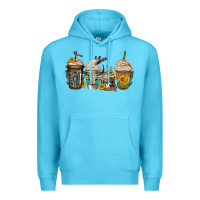 Ocean Blue bull skull western coffee cups Premium Hoodie - Jasminsmagicworld