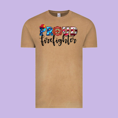 Proud Firefighter Vintage Tee Designed By Hra Design Shop