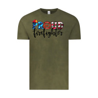 Vintage Olive proud firefighter Vintage Tee - HRA Design Shop