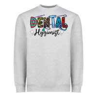 Heather Grey dental hygienist Heavyweight Sweatshirt - CowhideDigitalArt