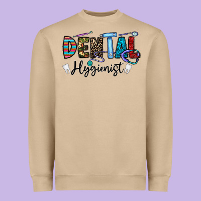 Dental Hygienist Heavyweight Sweatshirt Designed By Cowhidedigitalart