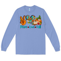 Colony Blue peace love fall ado Long Sleeve Tee - AdoDesignShop