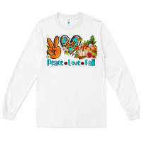 White peace love fall ado Long Sleeve Tee - AdoDesignShop
