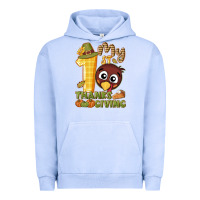 Pigment Grape Ice My 1st Thanksgiving with turkey Urban Hoodie - NancyCooperArtShop
