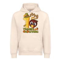 Sandshell My 1st Thanksgiving with turkey Urban Hoodie - NancyCooperArtShop