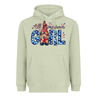 Matcha all american girl with gnome Heavyweight Hoodie - NancyCooperArtShop