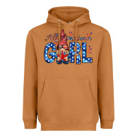 Meerkat all american girl with gnome Heavyweight Hoodie - NancyCooperArtShop