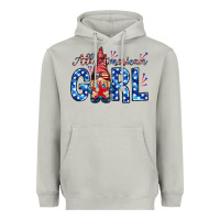 Moon Dust all american girl with gnome Heavyweight Hoodie - NancyCooperArtShop