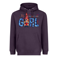Plum all american girl with gnome Heavyweight Hoodie - NancyCooperArtShop