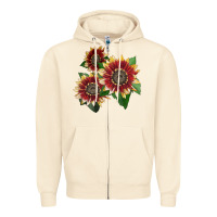 Sandshell Florenza Sunflower Zipper Hoodie - LillyAllenDesigns