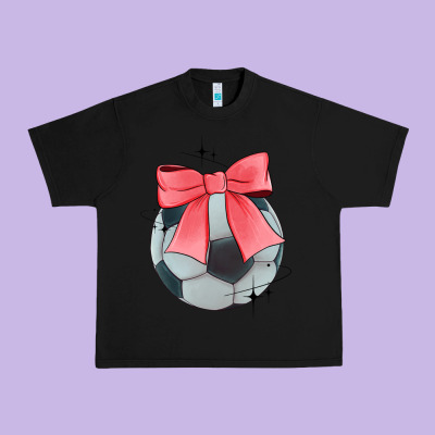 Coquette Soccer Bow Urban Heavy Tee Designed By Jahusdesignshop