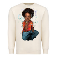 Sandshell afro black boy Premium Sweatshirt - NancyCooperArtShop