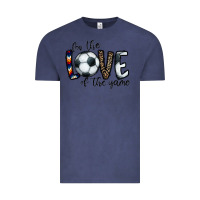 Vintage Denim for the love of the game socer Vintage Tee - CowhideDigitalArt