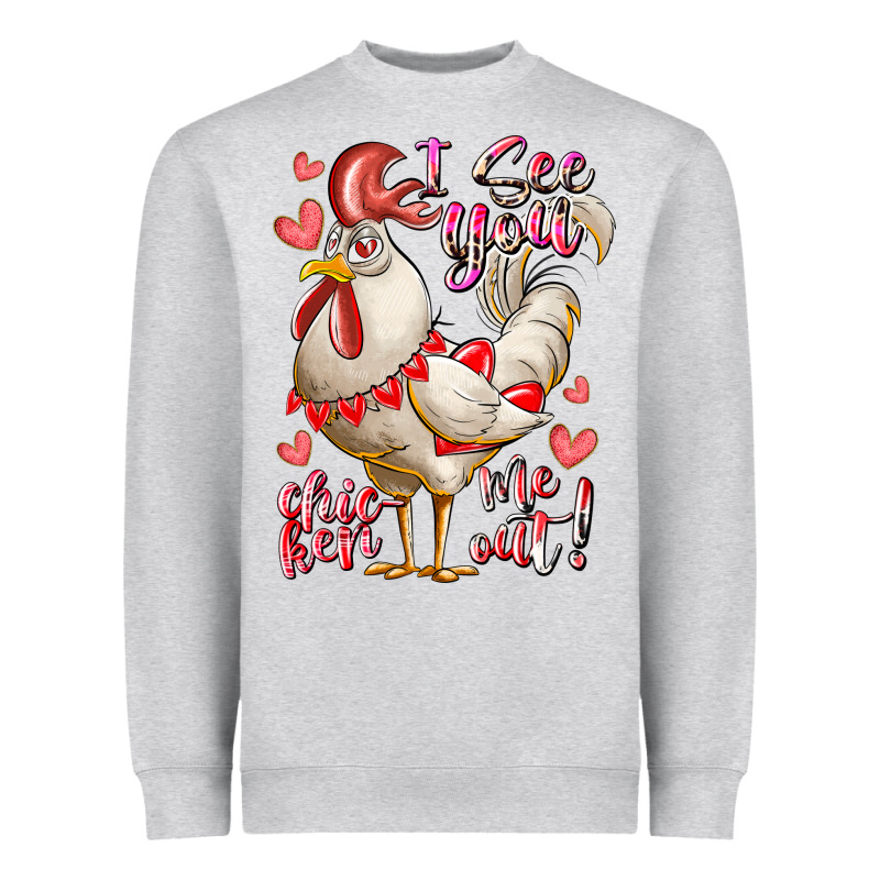 I See You Chicken Me Out Heavyweight Sweatshirt by RacoonDesign | Teevron