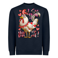 Navy i see you chicken me out Heavyweight Sweatshirt - RacoonDesign