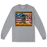 Heather Grey westerm usa army boots Long Sleeve Tee - Artiststas