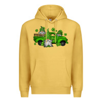 Antique Gold st patrick's gnomes farm truck Premium Hoodie - Jasminsmagicworld