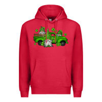Cardinal st patrick's gnomes farm truck Premium Hoodie - Jasminsmagicworld