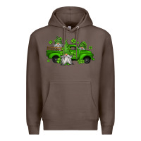 Coffee st patrick's gnomes farm truck Premium Hoodie - Jasminsmagicworld
