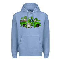 Colony Blue st patrick's gnomes farm truck Premium Hoodie - Jasminsmagicworld