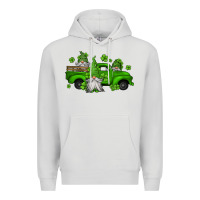 Dove Grey st patrick's gnomes farm truck Premium Hoodie - Jasminsmagicworld