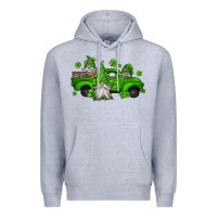 Heather Grey st patrick's gnomes farm truck Premium Hoodie - Jasminsmagicworld