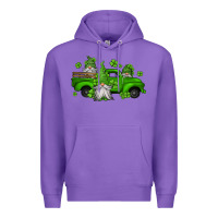 Purple st patrick's gnomes farm truck Premium Hoodie - Jasminsmagicworld