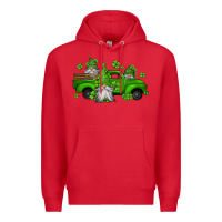 Red st patrick's gnomes farm truck Premium Hoodie - Jasminsmagicworld