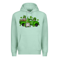 Seafoam st patrick's gnomes farm truck Premium Hoodie - Jasminsmagicworld
