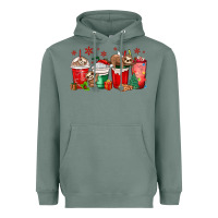 Sage christmas sloth coffee cups Heavyweight Hoodie - MaliasSmallBusiness