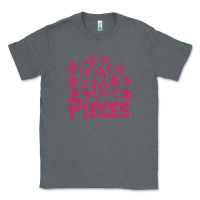 Charcoal Heather love you to pieces Classic Tee - CowhideDigitalArt