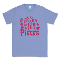 Colony Blue love you to pieces Classic Tee - CowhideDigitalArt